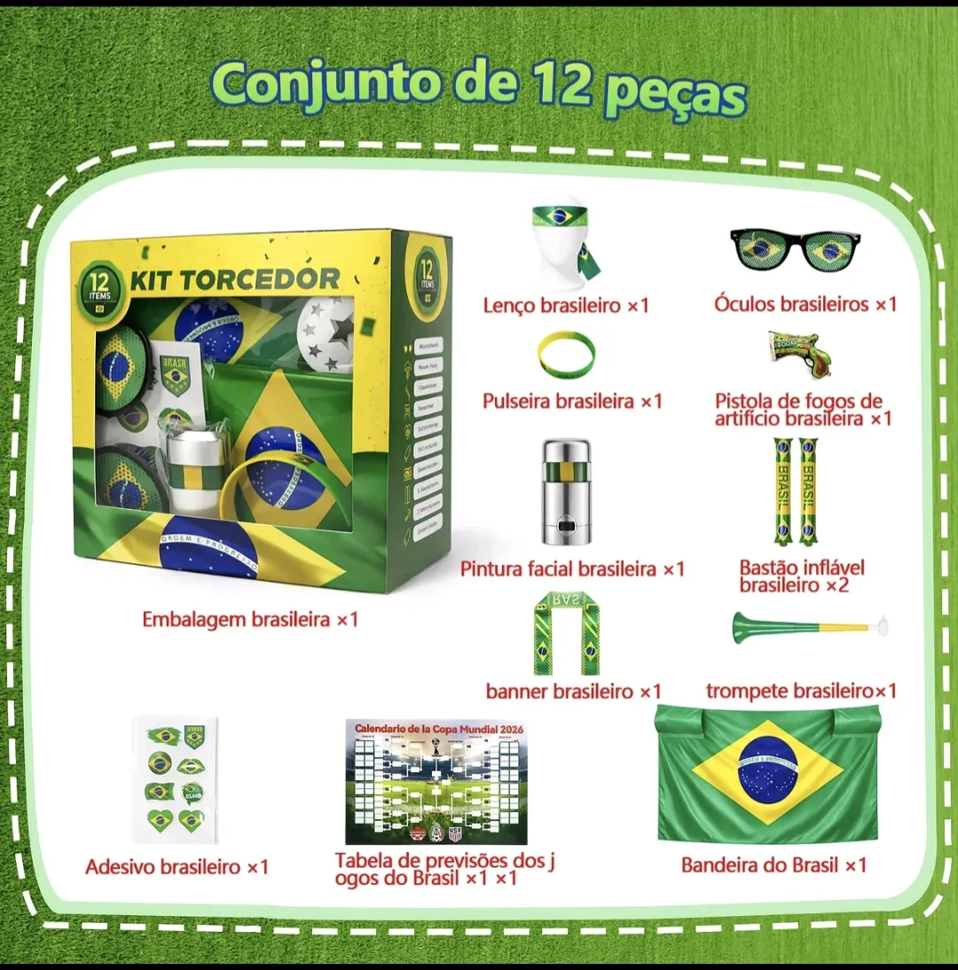 Kit Torcedor Brasil 6